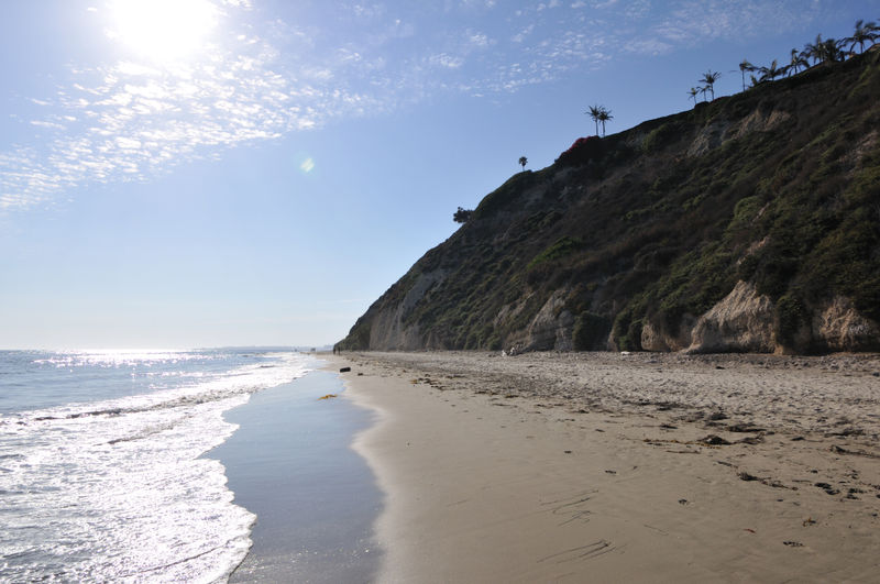 The beach at Santa Barbara. Not bad! Except for the oil...
